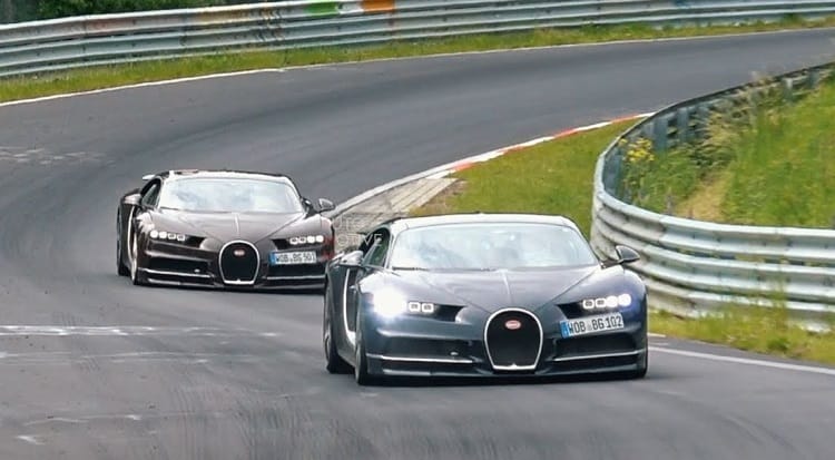 Még a Nürburgringen is ritkaság, hogy egyszerre két Bugatti Chiron tűnik fel