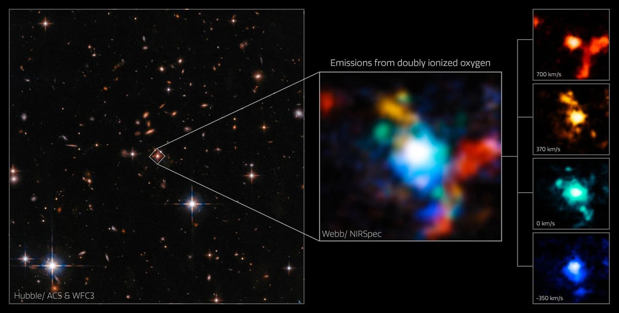 11,5 milliárd évre nézett vissza a James Webb űrtávcső, lefotózott három furcsa galaxist