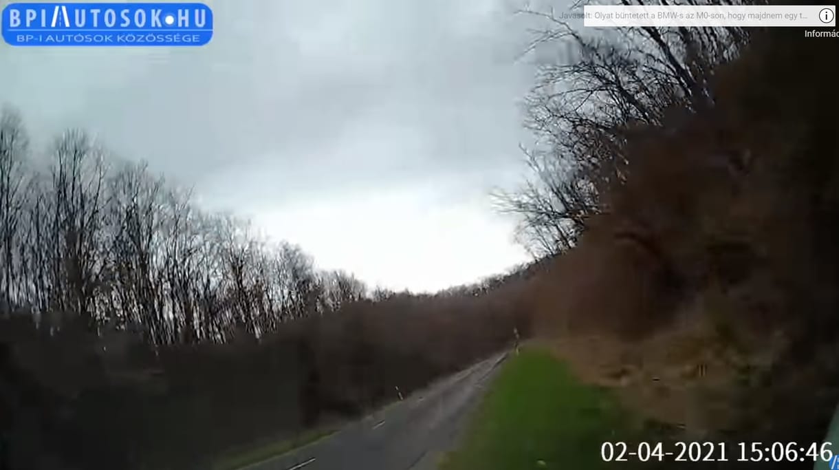 Így lejtett kis híján haláltáncot Ferenc autója egy rámenős előzés során - videó