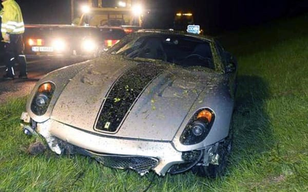 Lezúztak egy Ferrari 599 GTO-t Németországban – fotó