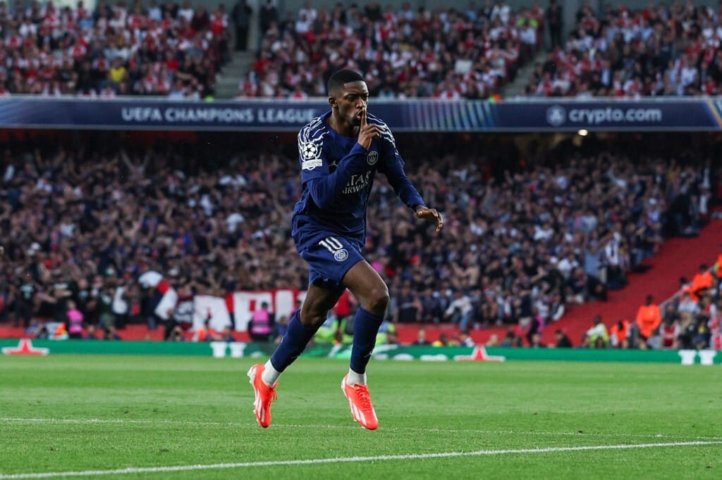 Bajnokok Ligája-elődöntő: Egy korai Dembélé-gól elég volt a PSG-nek ahhoz, hogy győzni tudjon Londonban