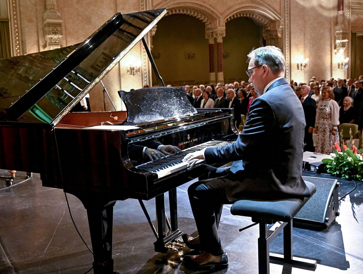 Hoppál Pétert találták meg a feladattal, hogy kísérje a Himnuszt zongorán az állami ünnepségen