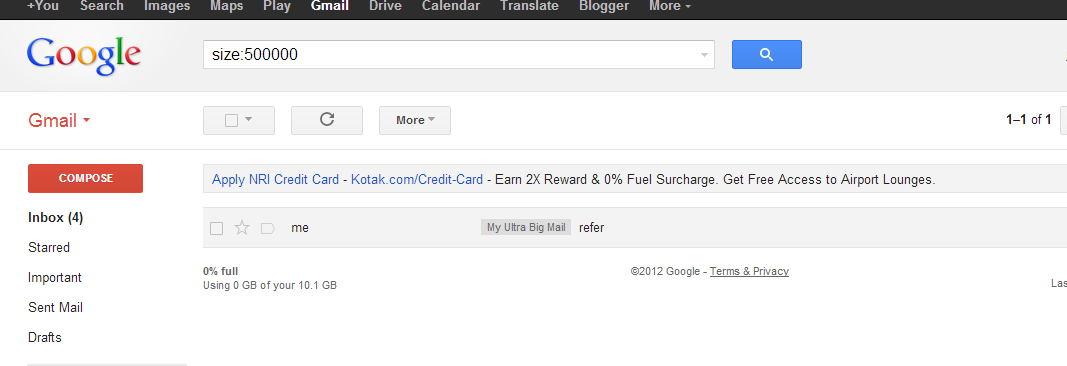 Egy titkos Gmail-funkció: levélszűrés méret alapján