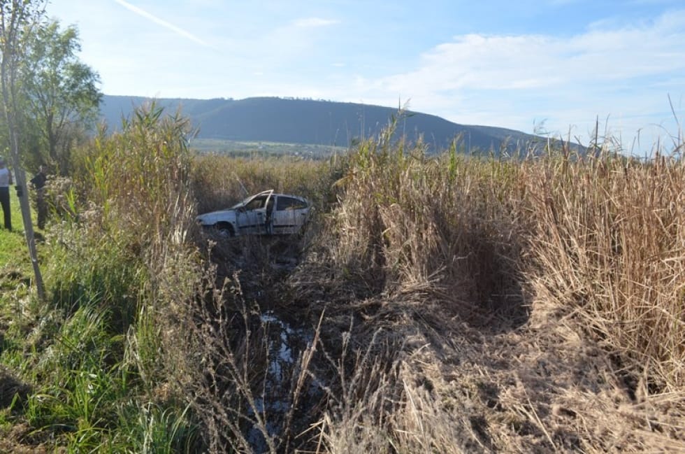 Fotó: A nádasban kötött ki egy autó a Balatonnál