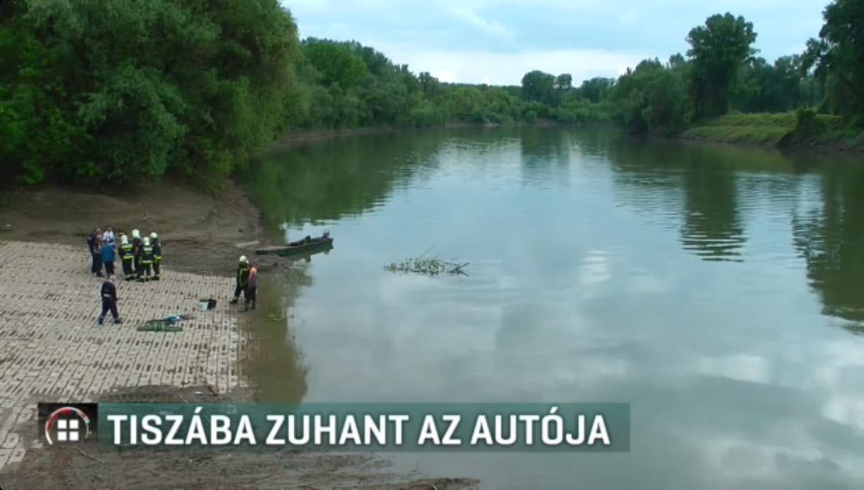 A Tiszába esett egy autó, a sofőr csak a csobbanást hallotta