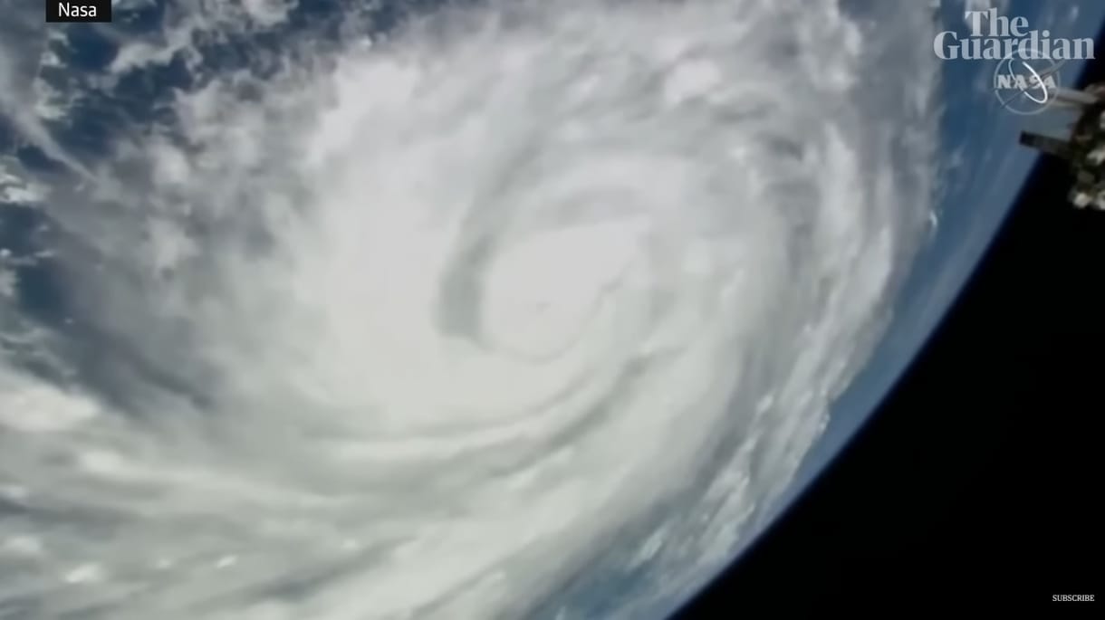 Megmutatták, hogyan néz ki az űrből az Ian hurrikán – videó