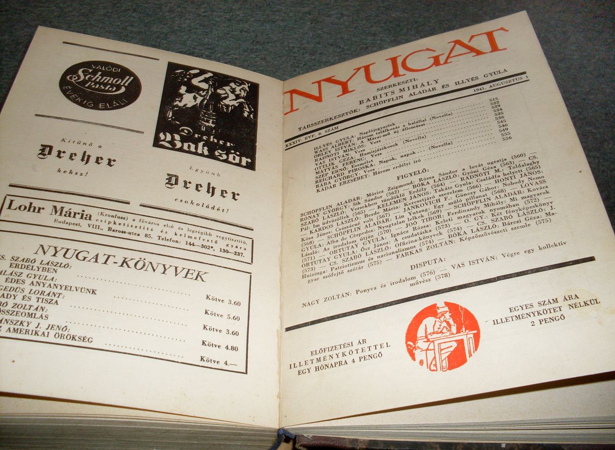 A Nyugat utolsó száma