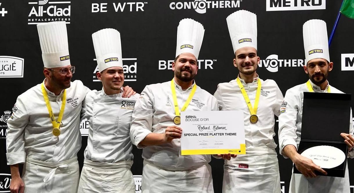 Díjat nyert a magyar csapat a Bocuse d’Or döntőjében