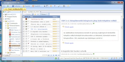 Kényelmes RSS hírolvasó Windowsra