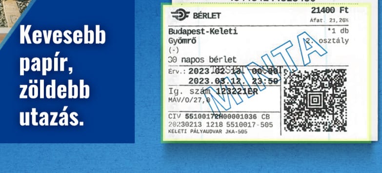 Itt a MÁV újítása, a bankkártya méretű jegy