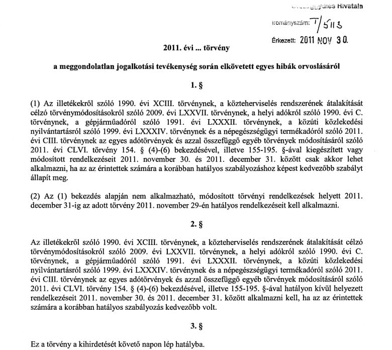 Helyesbítik a Magyar Közlönyt, egyetlen adó sem lép korábban hatályba
