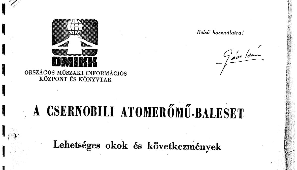 Aszódi Attila: Közzéteszem a betiltott magyar Csernobil-tanulmányt