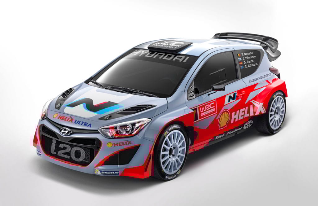 Teljes harci díszben a Hyundai i20-as raliautó - fotók