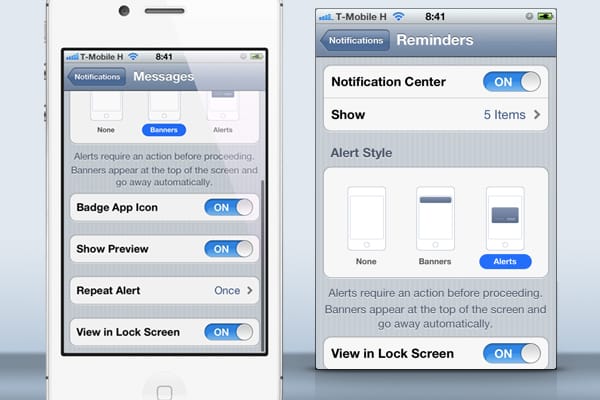 iOS 5 tipp: alkalmazásonként is megszabható, hogyan kapjuk az üzeneteket