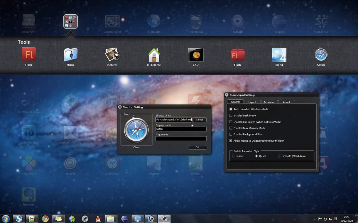 Látványos és testre szabható alkalmazásindító Windowsra, OS X stílusban!