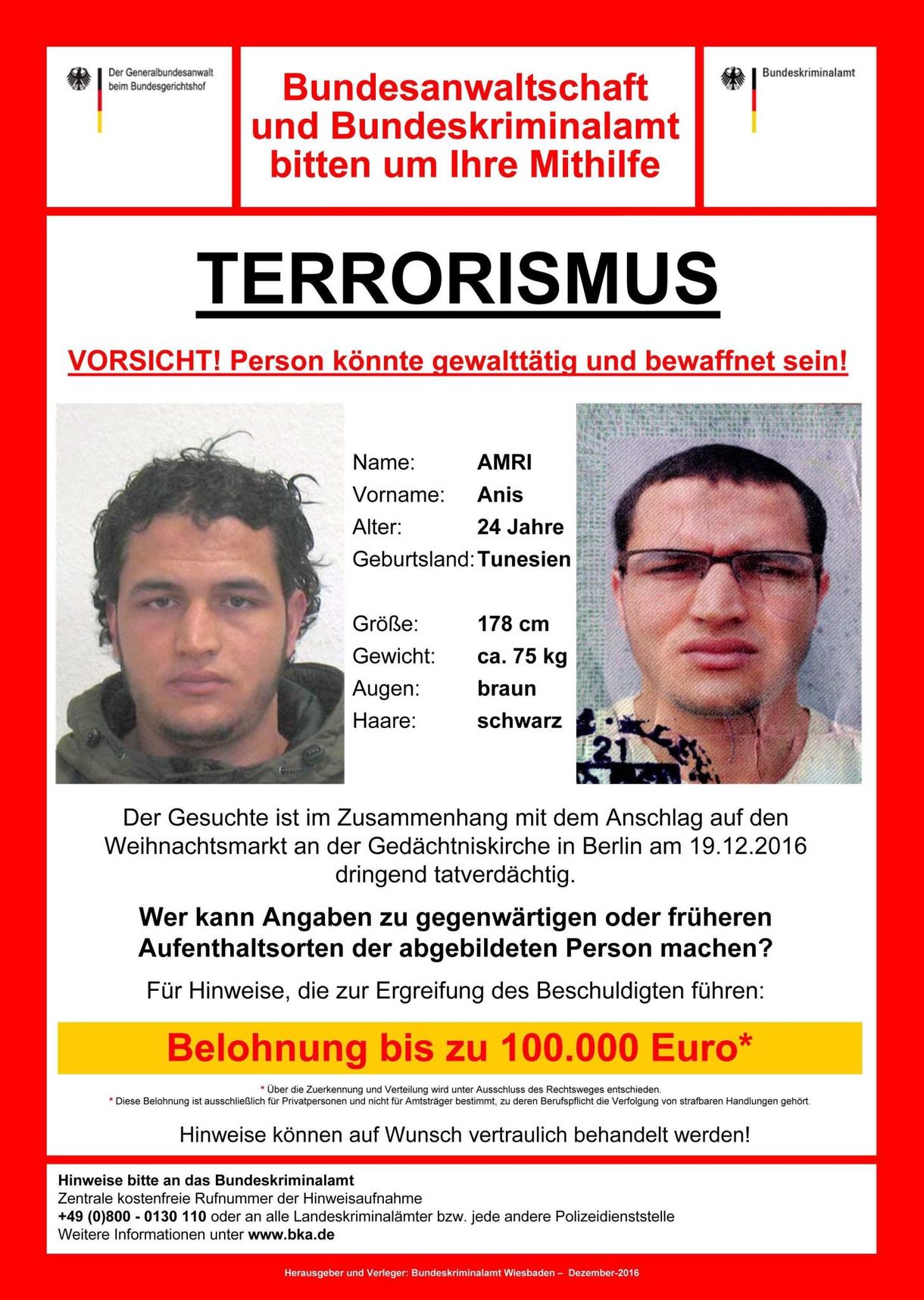 Fotó készült a berlini merénylőről órákkal a támadás után