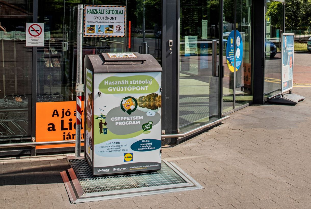 Már 120 Lidl áruháznál le lehet adni a használt sütőolajat