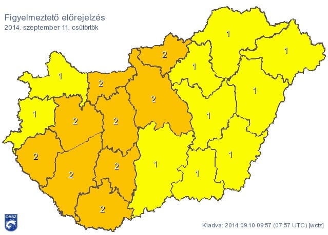Örvénylő ciklon borítja narancsba a fél országot – térképek