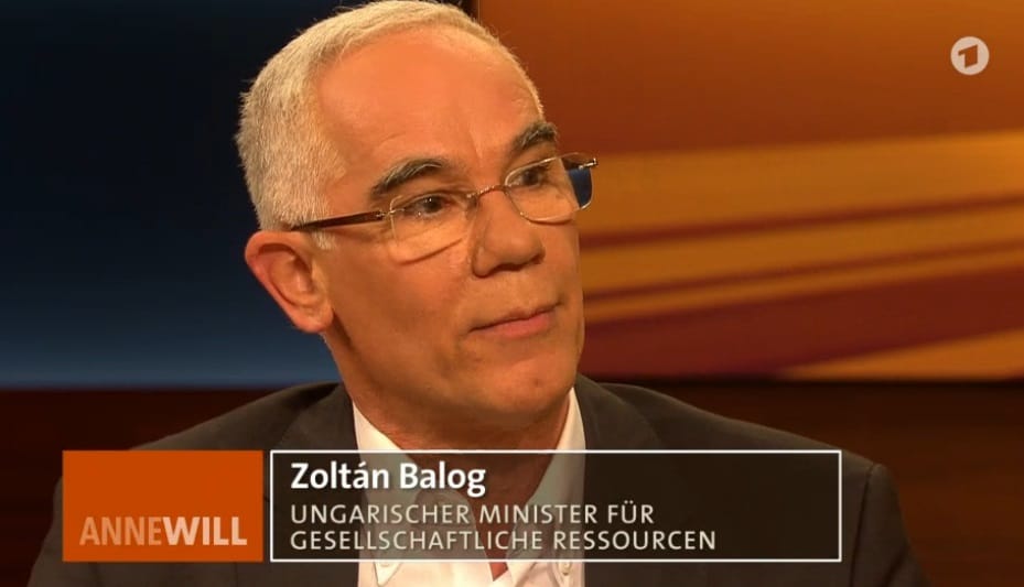 Balog a német tévében magyarázkodott a magyar lépések miatt