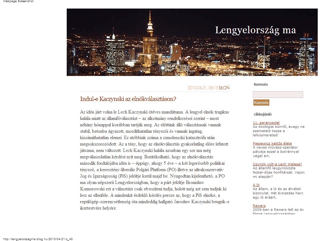 Indul-e a lengyel elnökválasztáson Kaczynski ikertestvére?