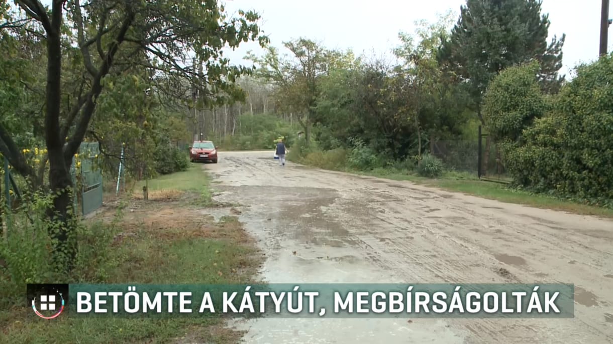 30 ezer forintos bírságot kapott a nő, aki maga tömte be a háza előtti kátyút