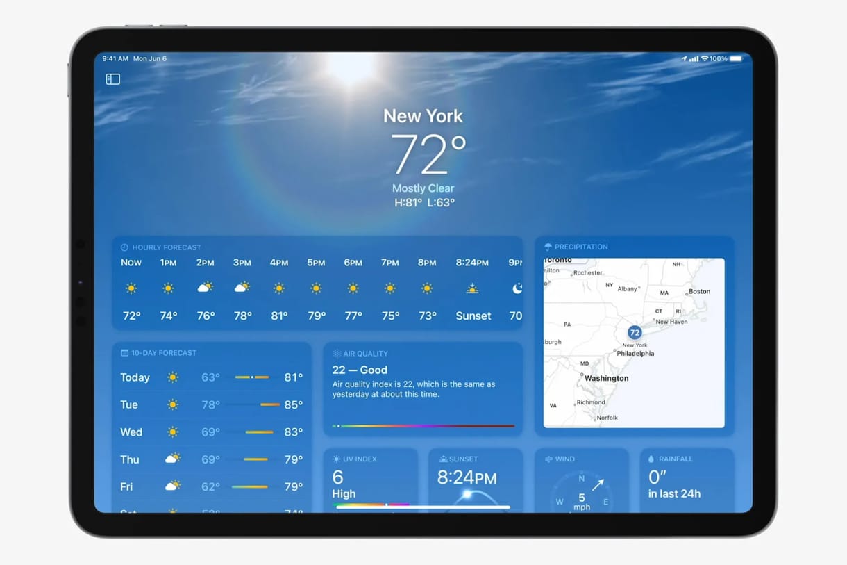 Alig 12 évet kellett rá várni: az Apple kiadja az időjárás alkalmazást az iPadre