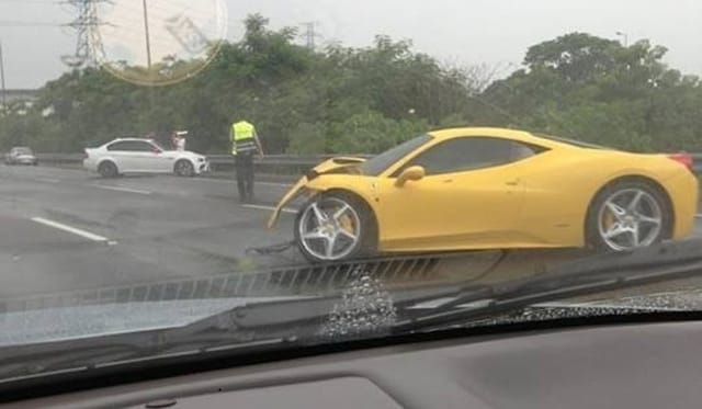 Ferrari 458 Italia és M3-as BMW csattant Tajvanon - fotók