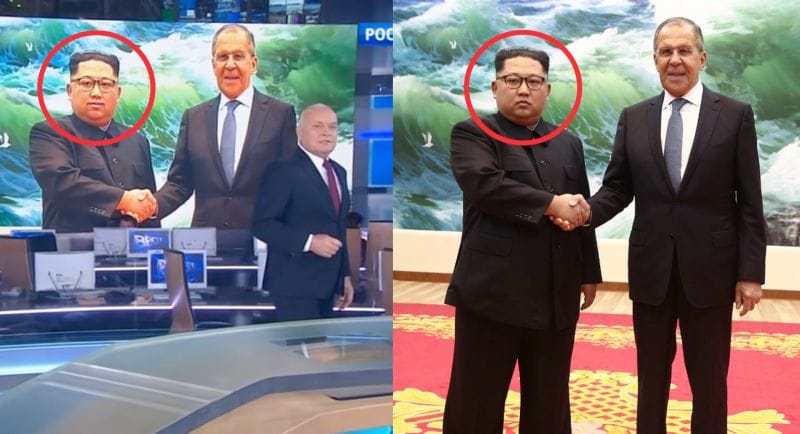 Nagyot ment az orosz állami tévé a Photoshoppal, nézze csak meg közelebbről Kim Dzsong Un fejét