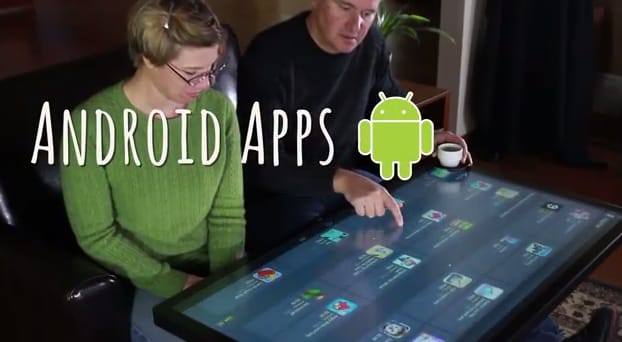 Elképesztő videón a gigantikus androidos asztal