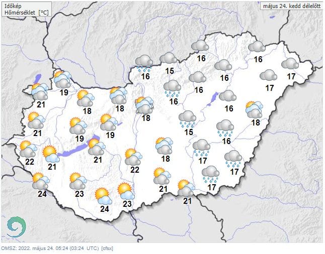Esős, viharos napunk lesz