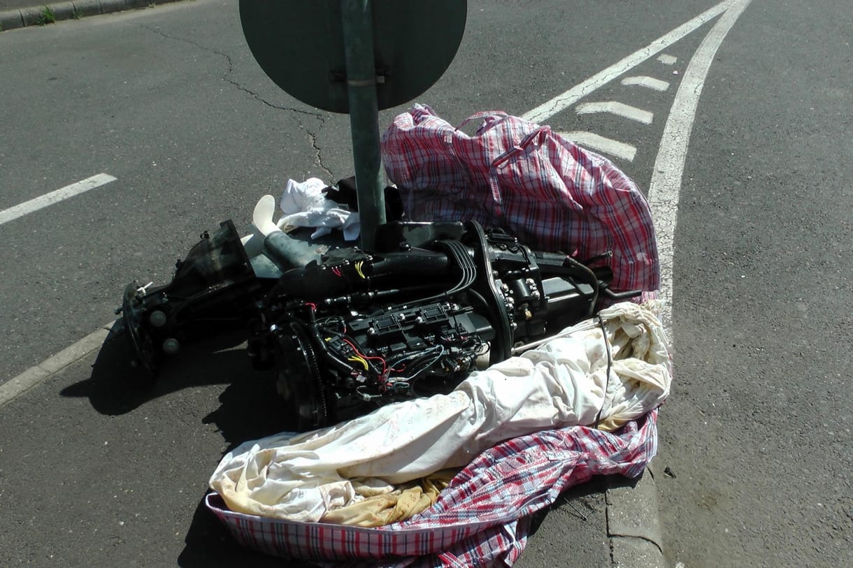 Egy komplett hajómotor volt eldugva egy mikrobuszban Záhonynál