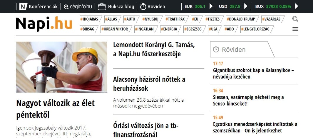 Távozik a Napi.hu főszerkesztője