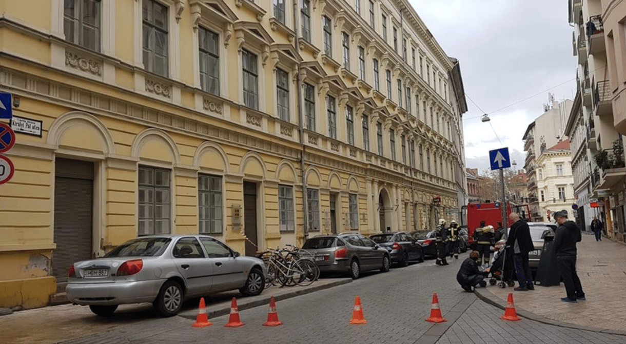 Lezuhant egy stukkó a Királyi Pál utcában