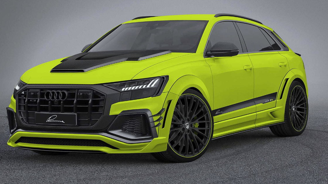 És akkor a visszapillantóban feltűnik ez a cseppet félelmetes Audi Q8-as 