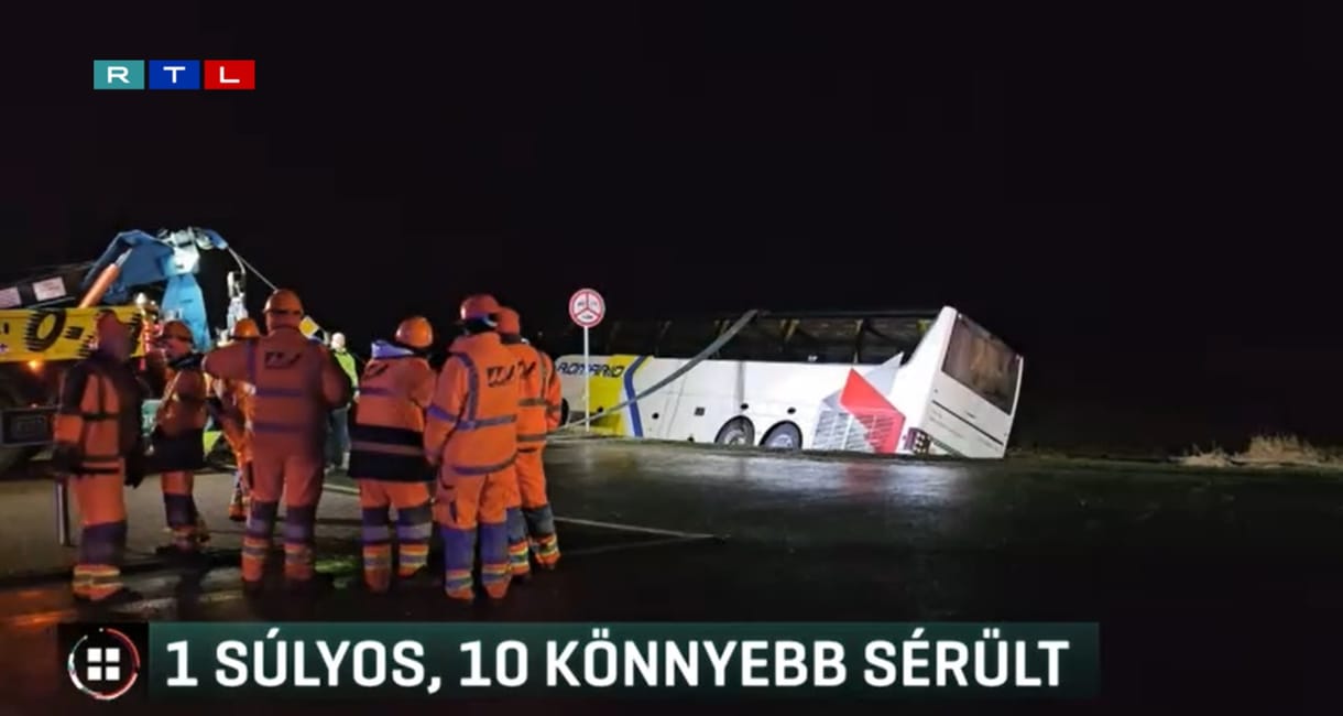 Kiderült, miért borult árokba a gyerekekkel teli ukrán busz Kisvárdánál