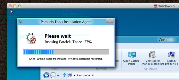 Villám megoldás: Parallels Tools telepítés Windows 8 alatt