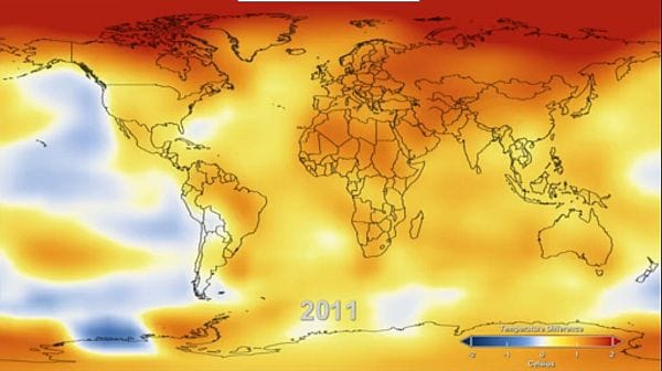 Szemléletes a NASA-videója a globális felmelegedésről