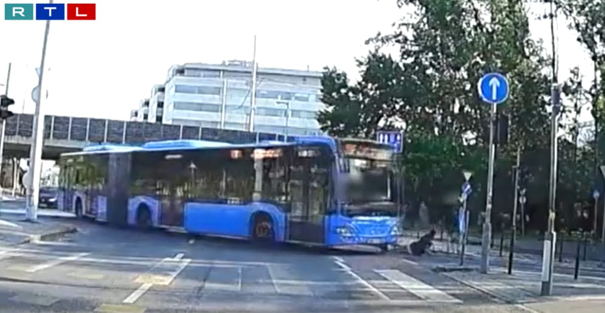Centiken múlt két e-rolleres élete, videóra vették, amint majdnem egy busz alá kerültek