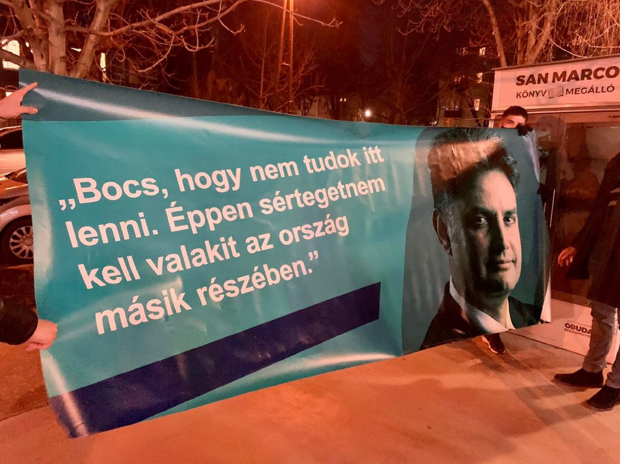 Akciózott a Fidelitas Szabó Tímea kampánynyitójának helyszínén