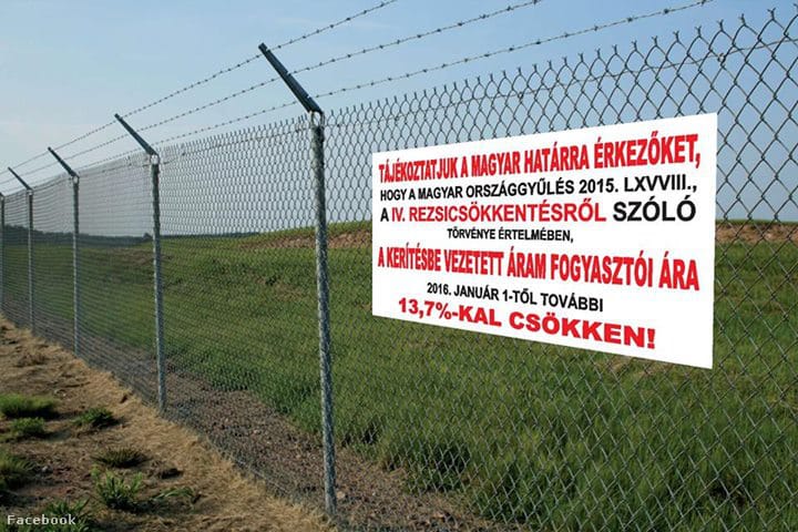 Fotó: Ennél jobb poén nem is születhet a határzárról