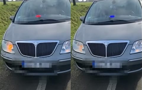 Forgalmija nem, de rendőrségi villogója volt egy civil autónak Taszáron