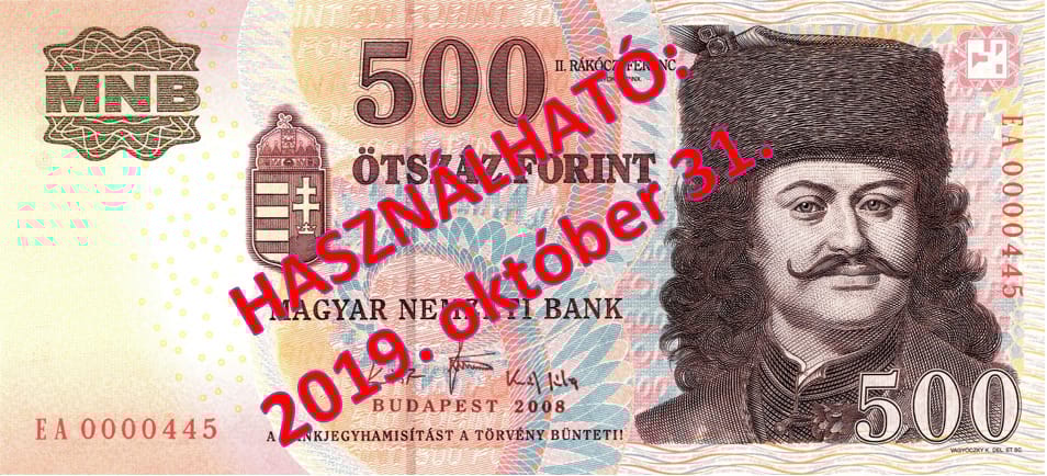 Már csak október végéig lehet fizetni a régi 500 forintossal
