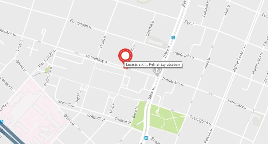 Beszakadt egy út Angyalföldön