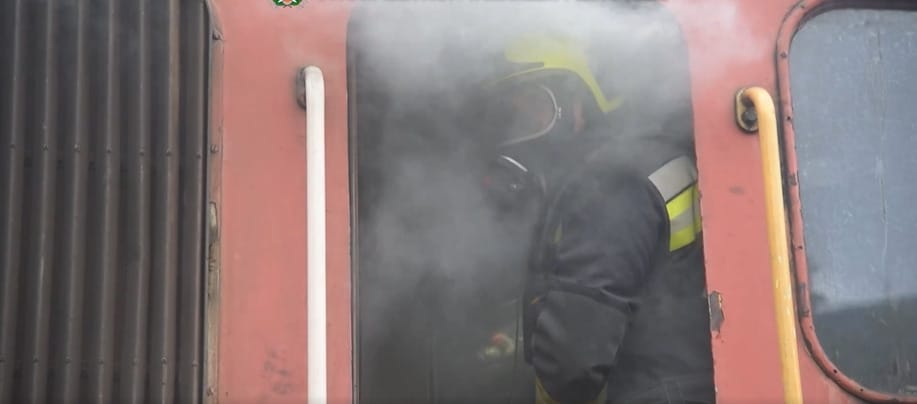 Videó a Kőbányán kigyulladt dízelmozdonyról