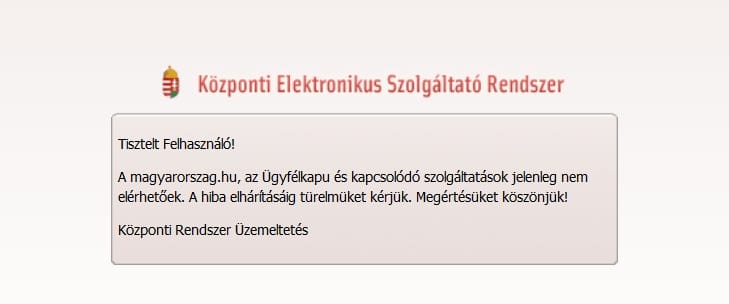 A bevallási határidő napján állt le az ügyfélkapu - update: újra megy
