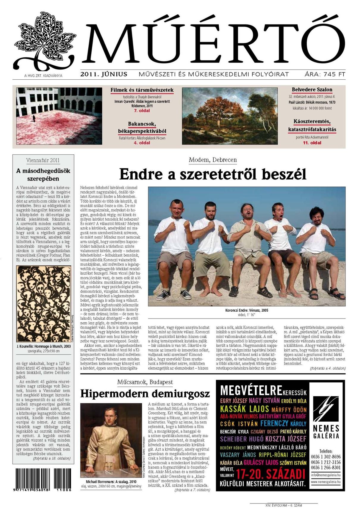 Megjelent a Műértő júniusi száma