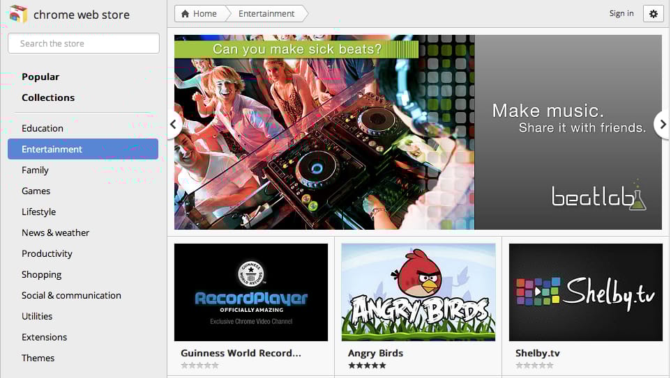 Megújult a Chrome Web Store felülete