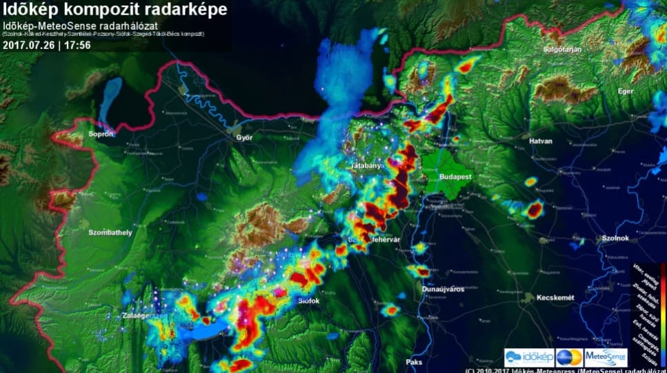 Lecsapott a vihar Budapestre - villámtérkép, fotó