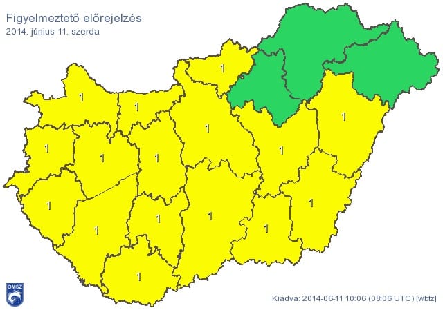 Figyelmeztetést adtak ki: bármikor leszakadhat az ég