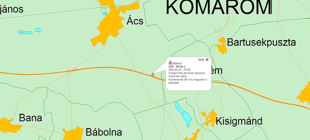 25-en megsérültek egy balesetben az M1-esen